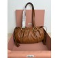 Miu Miu Small Joie nappa leather bag-Oak