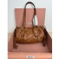 Miu Miu Small Joie nappa leather bag-Oak