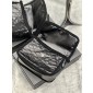 YSL Yves Saint Laurent Niki Medium Bag in Crinkled Leather and Shearling 