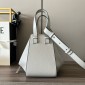 Loewe Compact Hammock bag in soft grained calfskin-Pearl Grey