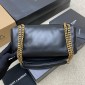 Saint Laurent Calypso Small in Plunged Lambskin-Black