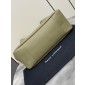 Saint Laurent LE 5 À 7 Supple Large in grained leather -Stone Moss