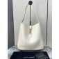 Saint Laurent LE 5 À 7 Supple Large in grained leather -White