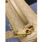 Saint Laurent Gaby Small Vanity Bag in Lambskin-Dark beige