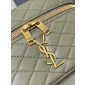 Saint Laurent Gaby Small Vanity Bag in Lambskin-Moss Green