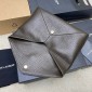 Saint Laurent Cassandre Large Envelope Pouch in Lambskin-Light Musk