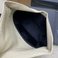Saint Laurent Cassandre Large Envelope Pouch in Lambskin-Cream white