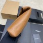 Saint Laurent Cassandre Large Envelope Pouch in Lambskin-Caramel