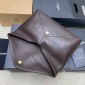 Saint Laurent Cassandre Large Envelope Pouch in Lambskin-Bordeaux