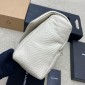 Saint Laurent Calypso Large in grained lambskin - Blanc Vintagae
