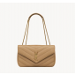 Saint Laurent Loulou Medium in matelasse lambskin- Natural Tan
