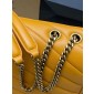 Saint Laurent Loulou Medium in matelasse lambskin-Sunflower