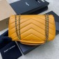 Saint Laurent Loulou Medium in matelasse lambskin-Sunflower