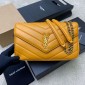 Saint Laurent Loulou Medium in matelasse lambskin-Sunflower