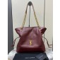 Saint Laurent Jamie Shopping Bag in Lambskin - Bordeaux 