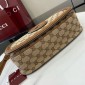Gucci Blondie Small Top Handle Bag- Beige and dark brown