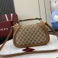 Gucci Blondie Small Top Handle Bag- Beige and dark brown