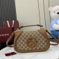 Gucci Blondie Small Top Handle Bag- Beige and dark brown