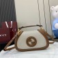 Gucci Blondie Small Top Handle Bag- Beige and dark brown