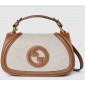 Gucci Blondie Small Top Handle Bag- Beige and dark brown