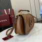 Gucci blondie Small Top Handle Bag-Brown leather 
