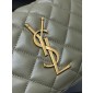 Saint Laurent Icarino in quilted nappa-Ash Green