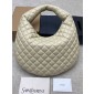 Saint Laurent Icare Medium Hobo in Quilted Nappa-Beige
