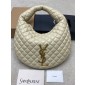 Saint Laurent Icare Medium Hobo in Quilted Nappa-Beige