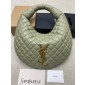 Saint Laurent Icare Medium Hobo in Quilted Nappa-Moss Green