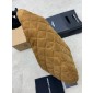 Saint Laurent Icare Medium Hobo in Quilted Suede-Brown