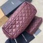 Saint Laurent Icare Medium in Quilted Nappa-Rouge Cabernet  