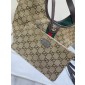 Gucci Giglio small tote bag-Beige and dark brown Canvas
