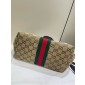 Gucci Giglio small tote bag-Beige and dark brown Canvas
