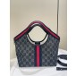Gucci Giglio small tote bag-Blue and white GG denim