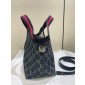 Gucci Giglio small tote bag-Blue and white GG denim