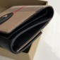 Burberry Check and Leather Compact Wallet
