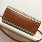 Burberry Check and Leather Medium Bowling Bag