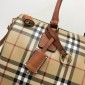 Burberry Check and Leather Medium Bowling Bag