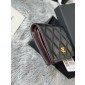 Chanel nero pelle di agnello piccolo portafoglio piegato oro hardware