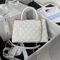 Chanel Small Coco Handle Bag-White