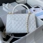 Chanel Medium Coco Handle Bag-White 