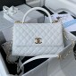 Chanel Medium Coco Handle Bag-White 