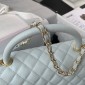 Chanel Medium Coco Handle Bag-Light blue