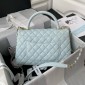 Chanel Medium Coco Handle Bag-Light blue