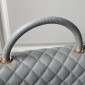 Chanel Medium Coco Handle Bag-Grey