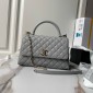 Chanel Medium Coco Handle Bag-Grey