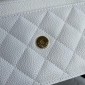 Chanel Classic Wallet on Chain in Grained leather-White