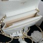 Chanel Classic Wallet on Chain in Grained leather-White