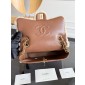Borsa invernale Chanel Borsa a flap in lana-Brown/beige