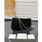 Borsa invernale Chanel Borsa a flap in lana-Black